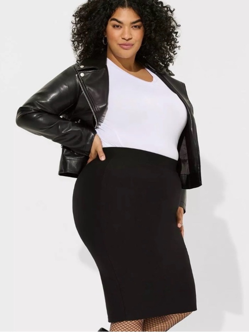 Torrid Midi Studio Luxe Ponte Pencil Skirt
